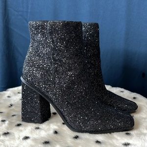 Jessica Simpson Mirayle Bootie Black Glitter 9